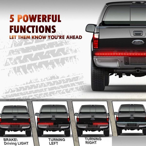 turn brake light white red truck turn signal tail reverse tailgate 60" led strip light bar replacement for ford f150 f250 f350 f450 dht
turn brake light white red truck turn signal tail reverse tailgate 60" led strip light bar replacement for ford f150 f250 f350 f450 dht