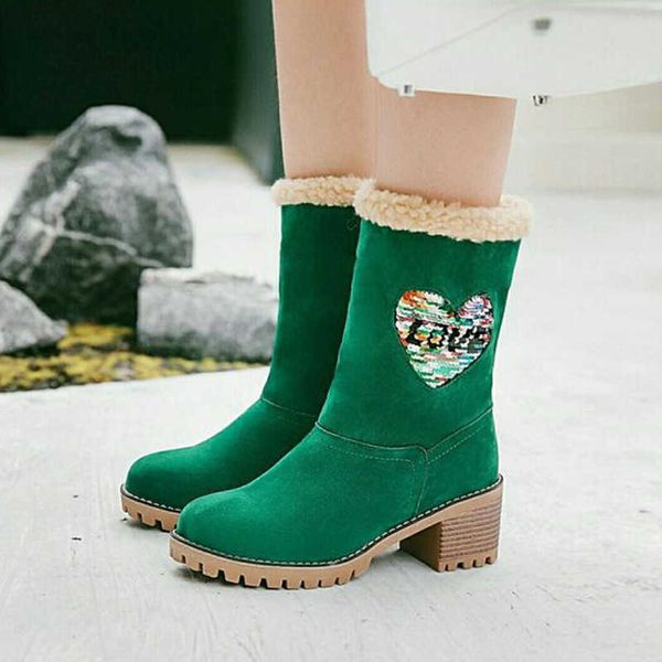 boots autumn and winter new cotton shoes women's heart shaped round head thick heel medium large 221013, Black
boots autumn and winter new cotton shoes women's heart shaped round head thick heel medium large 221013, Black