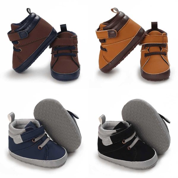 flat shoes boys' baby shoes pu high sneakers comfortable soft sole moccasin baby fashion pioneer first walker l221012, Black;grey
flat shoes boys' baby shoes pu high sneakers comfortable soft sole moccasin baby fashion pioneer first walker l221012, Black;grey