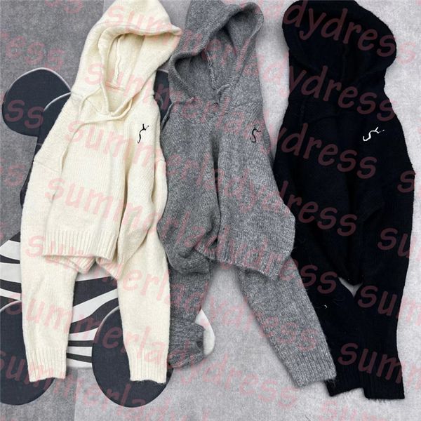 short knitted hoodies autumn hooded sweaters embroidery letter warm knits women soft sweater, White;black
short knitted hoodies autumn hooded sweaters embroidery letter warm knits women soft sweater, White;black