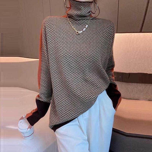 women's knits tees high-neck striped sweater women autumn and winter 2022 new pullover stitching inner long-sleeved knitted all-match t, White
women's knits tees high-neck striped sweater women autumn and winter 2022 new pullover stitching inner long-sleeved knitted all-match t, White