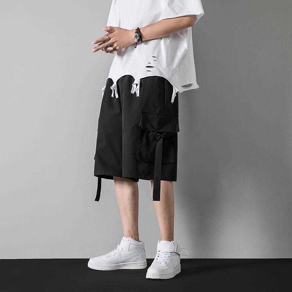 men's shorts cargo summer sport hip hop sweatpants with pockets knee length for loose walk g221012, White;black
men's shorts cargo summer sport hip hop sweatpants with pockets knee length for loose walk g221012, White;black