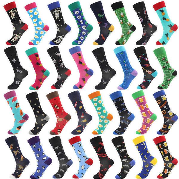 men's socks 1 pair funny novelty men cotton socks cartoon astronaut dianosaur beer casual hip hop creative calcetines hombre divertido, Black
men's socks 1 pair funny novelty men cotton socks cartoon astronaut dianosaur beer casual hip hop creative calcetines hombre divertido, Black