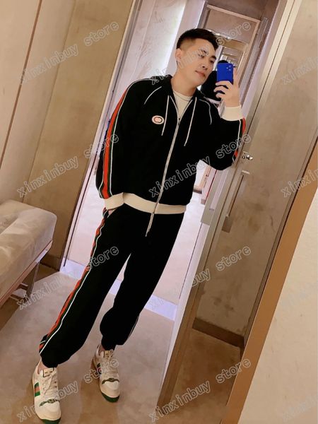 xinxinbuy men designer coat jacket sets side colour webbing long sleeve women red black khaki blue m-2xl, Black;brown
xinxinbuy men designer coat jacket sets side colour webbing long sleeve women red black khaki blue m-2xl, Black;brown