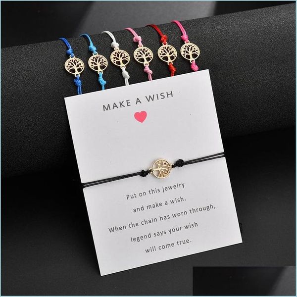 charm bracelets tree of life bracelets with gift card women make a wish gold charm handmade rope chains adjustable jewelry accessori dhszg, Golden;silver
charm bracelets tree of life bracelets with gift card women make a wish gold charm handmade rope chains adjustable jewelry accessori dhszg, Golden;silver