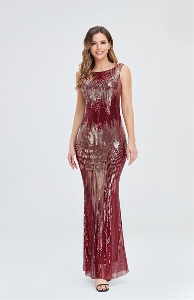 special occasion dresses sequins large women's high waist round neck sleeveless fishttail party dress tw00030, Black
special occasion dresses sequins large women's high waist round neck sleeveless fishttail party dress tw00030, Black