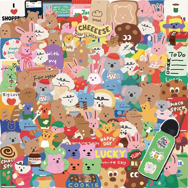 100pcs pieces of cute dailylike bear graffiti stickers pack for lapskateboard motorcycle decals
100pcs pieces of cute dailylike bear graffiti stickers pack for lapskateboard motorcycle decals