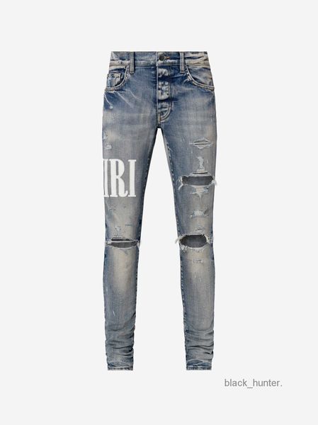 men's jeans amirs designer style leather stitching embroidery letter knife cutting washing water hole breaking fashion jeans, Blue
men's jeans amirs designer style leather stitching embroidery letter knife cutting washing water hole breaking fashion jeans, Blue