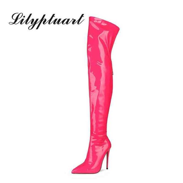 boots winter shiny lacquer leather over knee be toe super high heel women shoes woman heels 220901, Black
boots winter shiny lacquer leather over knee be toe super high heel women shoes woman heels 220901, Black