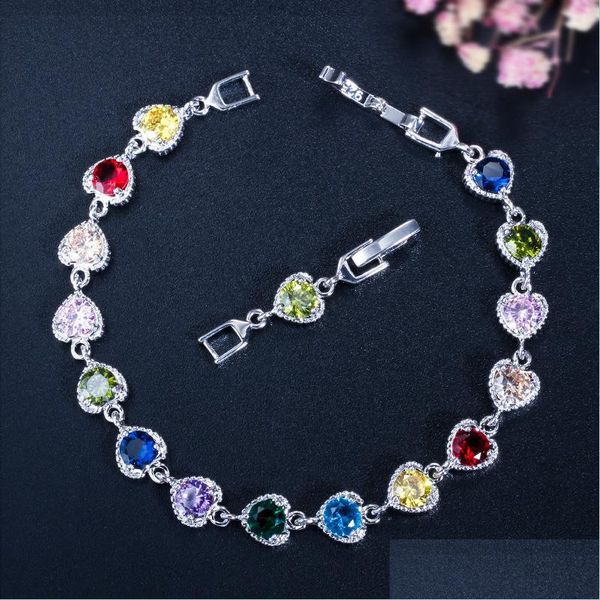 charm bracelets 5 colors for options white gold plated charm bracelets round cz heart braclet girls women party wedding nice gift 37 dhblh, Golden;silver
charm bracelets 5 colors for options white gold plated charm bracelets round cz heart braclet girls women party wedding nice gift 37 dhblh, Golden;silver