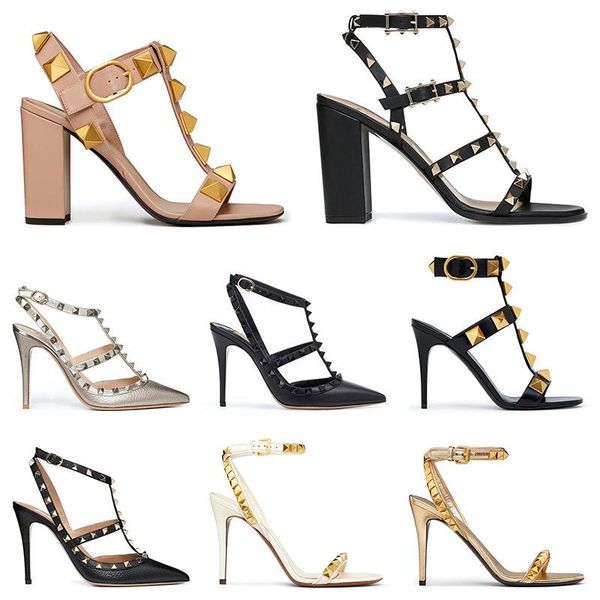 with box designer high heels dress shoes ankle strap roman studs black nude strip with rivets women's stiletto valentinoe''va
with box designer high heels dress shoes ankle strap roman studs black nude strip with rivets women's stiletto valentinoe''va