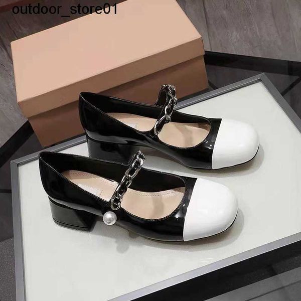 dress shoes designer miu mary jane women shoe high heels square head princess french medium pearl thick heel single sneakers, Black
dress shoes designer miu mary jane women shoe high heels square head princess french medium pearl thick heel single sneakers, Black
