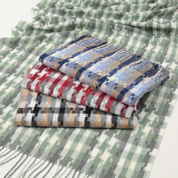 fashion plaid cashmere scarf shawl women luxury lady winter thick neckscarf pashmina wraps stoles foulard headscarf echarpe, Blue;gray
fashion plaid cashmere scarf shawl women luxury lady winter thick neckscarf pashmina wraps stoles foulard headscarf echarpe, Blue;gray