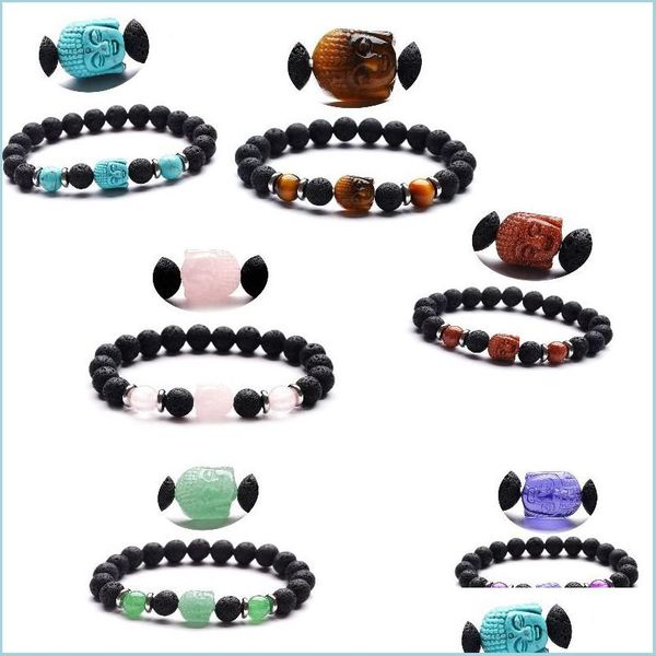 beaded strands buddha head bracelets strands green dongling stone carving hand string tigereye jinsha volcanic rock bracelet access dhwgs, Black
beaded strands buddha head bracelets strands green dongling stone carving hand string tigereye jinsha volcanic rock bracelet access dhwgs, Black