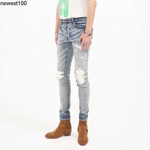 men's jeans amirs jeans men's designer fashion new slim small foot quality men's pants holes jeans, Blue
men's jeans amirs jeans men's designer fashion new slim small foot quality men's pants holes jeans, Blue