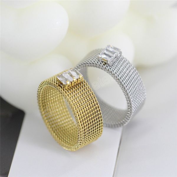 8mm gold silver color circle woven mesh ring stainless steel zircon wedding band ring for men jewelry
8mm gold silver color circle woven mesh ring stainless steel zircon wedding band ring for men jewelry