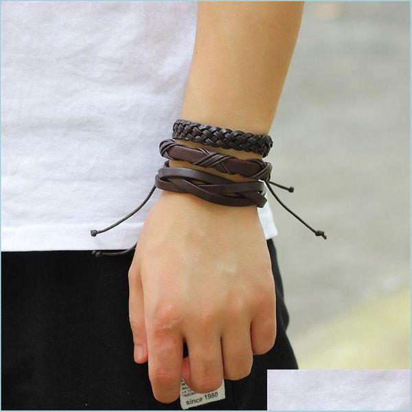charm bracelets leather bracelet mtilayer braid wrap bracelets punk casual 3041 q2 drop delivery 2022 jewelry dhcup, Golden;silver
charm bracelets leather bracelet mtilayer braid wrap bracelets punk casual 3041 q2 drop delivery 2022 jewelry dhcup, Golden;silver