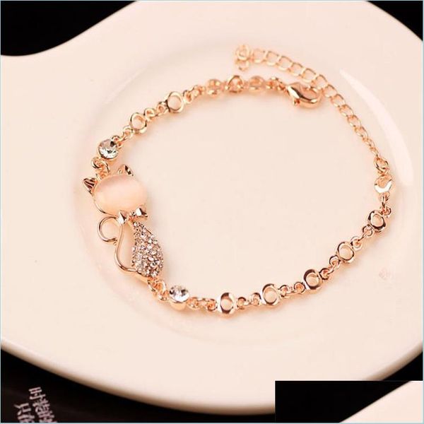 link chain rose gold alloy lovely cat bracelets for women femme children girl gift jewelry charms crystal opals rhinestone bangle c dhczf, Black
link chain rose gold alloy lovely cat bracelets for women femme children girl gift jewelry charms crystal opals rhinestone bangle c dhczf, Black