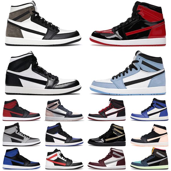 jumpman 1 basketball shoes men women 1s bred patent dark mocha university blue bordeaux black royal mens trainers outdoor sports sneakers
jumpman 1 basketball shoes men women 1s bred patent dark mocha university blue bordeaux black royal mens trainers outdoor sports sneakers