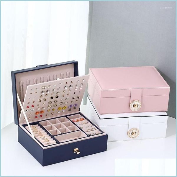 jewelry pouches bags jewelry pouches pu leather double - layer ear stud storage box arge capacity 3 colors with lock organizer drop dhfey, Pink;blue
jewelry pouches bags jewelry pouches pu leather double - layer ear stud storage box arge capacity 3 colors with lock organizer drop dhfey, Pink;blue
