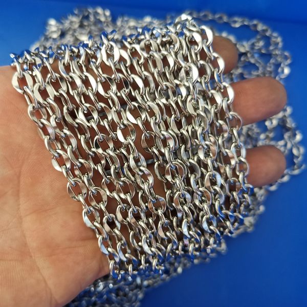 5meter lot jewelry findings chains 6.5mm flat oval link lips chain stainless steel marking chain diy necklace bracelet silver
5meter lot jewelry findings chains 6.5mm flat oval link lips chain stainless steel marking chain diy necklace bracelet silver