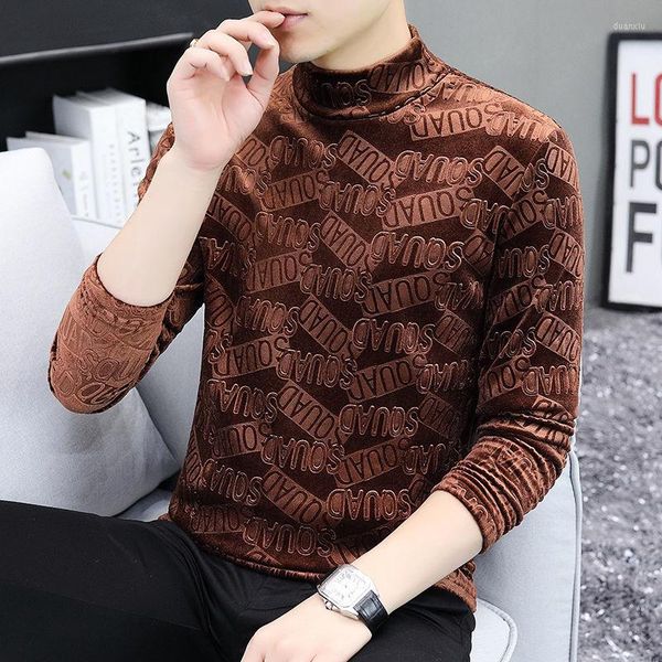 trend luxurious versatile letter printing velvet shirt men turtleneck m-4xl korean streetwear slim hip hop social club outfits tee, Black;brown
trend luxurious versatile letter printing velvet shirt men turtleneck m-4xl korean streetwear slim hip hop social club outfits tee, Black;brown