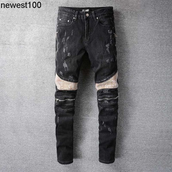 designer men's jeans new amirs casual washed splash ink color painting slim fit jeans men's #809, Blue
designer men's jeans new amirs casual washed splash ink color painting slim fit jeans men's #809, Blue