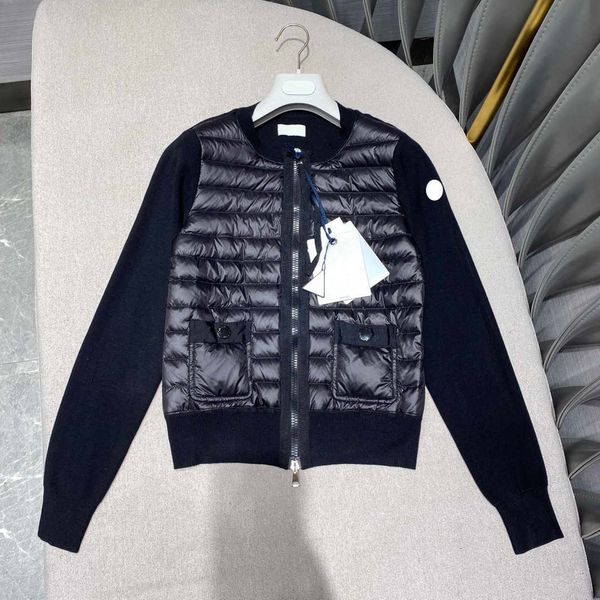 designer womens maya down jackets knitted patchwork embroidered letter badge women's parkas french brand winter coat, Black
designer womens maya down jackets knitted patchwork embroidered letter badge women's parkas french brand winter coat, Black