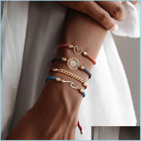 charm bracelets personalized jewelry suit a family of four hand-woven rope bracelets transporter love red string bracelet hand coupl dhl04, Golden;silver
charm bracelets personalized jewelry suit a family of four hand-woven rope bracelets transporter love red string bracelet hand coupl dhl04, Golden;silver