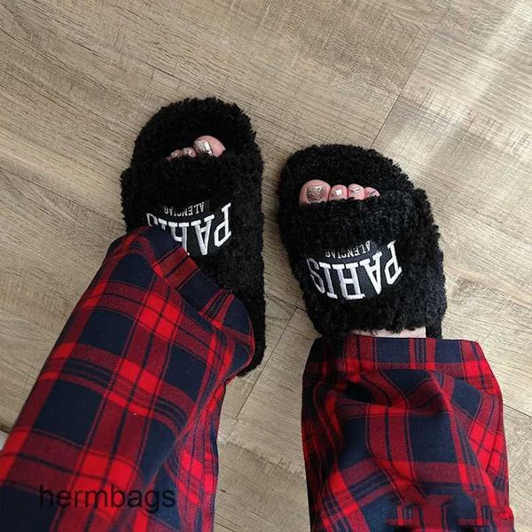 designer slippers balencaigass woolskin sandals paris letter men women lovers thick soled outer shoes winter warm cotton slipper outlet, Black
designer slippers balencaigass woolskin sandals paris letter men women lovers thick soled outer shoes winter warm cotton slipper outlet, Black