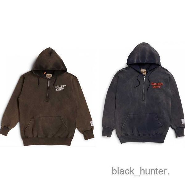 men's hoodies galery designer dept sweatshirts used washed half zip hoodie fashion brand loose casual couple hoodie coats, Black
men's hoodies galery designer dept sweatshirts used washed half zip hoodie fashion brand loose casual couple hoodie coats, Black