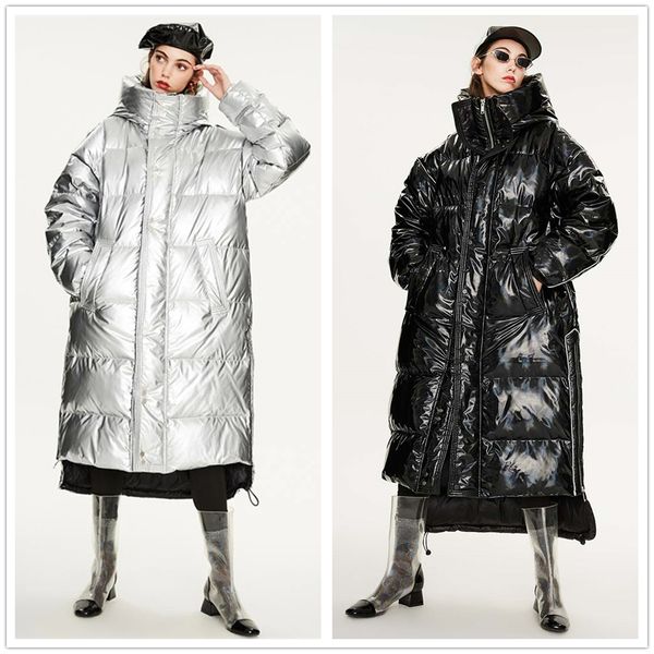 winter womens designer white duck down jacket outerwear quality loose clothing fashion style long coat, Black
winter womens designer white duck down jacket outerwear quality loose clothing fashion style long coat, Black