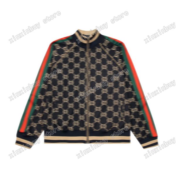 xinxinbuy men designer coat jacket sets jacquard letter fabric colour webbing long sleeve women red black khaki blue xs-l, Black;brown
xinxinbuy men designer coat jacket sets jacquard letter fabric colour webbing long sleeve women red black khaki blue xs-l, Black;brown