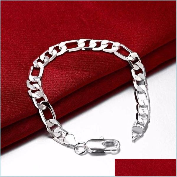 link chain 6m flat three one mens 925 sier plate charm bracelet 19.5x0.6cm sterling plated jewelry drop delivery 2022 bracelets dhfuo, Black
link chain 6m flat three one mens 925 sier plate charm bracelet 19.5x0.6cm sterling plated jewelry drop delivery 2022 bracelets dhfuo, Black
