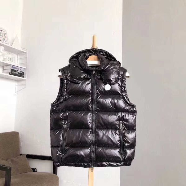 designer maya mens down vests luxury flocking badge women black vest size 1-5, Black;white
designer maya mens down vests luxury flocking badge women black vest size 1-5, Black;white