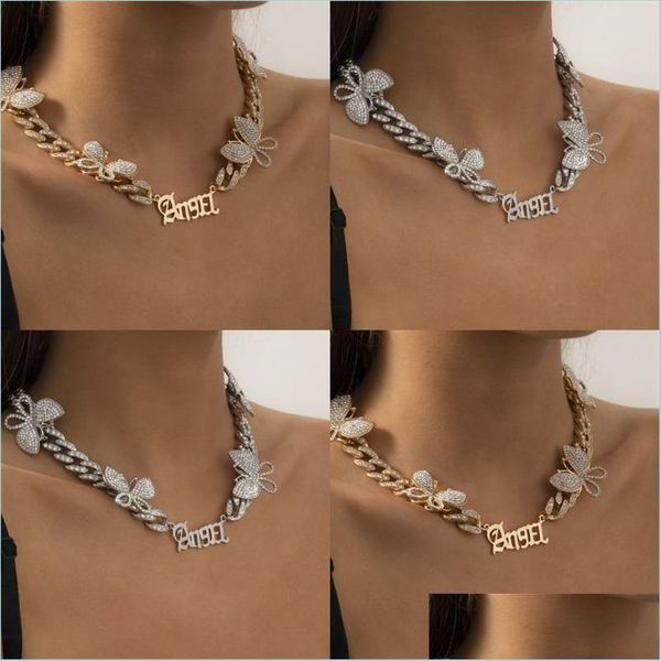 chokers shiny rinestone butterfly choker necklace cute angel letter chunky crystal collar women jewelry gift drop delivery 2022 neck dhgre, Golden;silver
chokers shiny rinestone butterfly choker necklace cute angel letter chunky crystal collar women jewelry gift drop delivery 2022 neck dhgre, Golden;silver