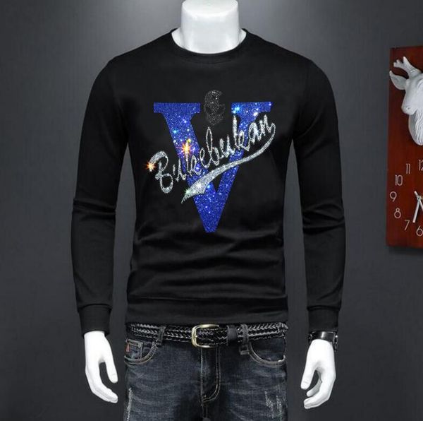 heavy industry men's hip hop sweatshirt casual round neck long sleeve designer rhinestone fashion, Black
heavy industry men's hip hop sweatshirt casual round neck long sleeve designer rhinestone fashion, Black