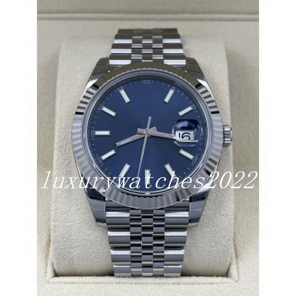 classic mens watch 41mm blue dial luminous sweep automatic movement mechanical stainess steel sapphire solid clasp sport men wristwatch, Slivery;brown
classic mens watch 41mm blue dial luminous sweep automatic movement mechanical stainess steel sapphire solid clasp sport men wristwatch, Slivery;brown