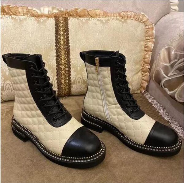 short boots chelsea boots r women 's luxury fashion leather color matching rhombic elastic sleeve flat heel roman knight winter autumn1, Black
short boots chelsea boots r women 's luxury fashion leather color matching rhombic elastic sleeve flat heel roman knight winter autumn1, Black
