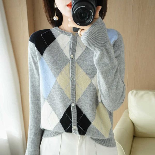 women's knits tees women's autumn winter wool blend sweater slim o-neck cardigan female warm casual knitted contrast color diamond, White
women's knits tees women's autumn winter wool blend sweater slim o-neck cardigan female warm casual knitted contrast color diamond, White