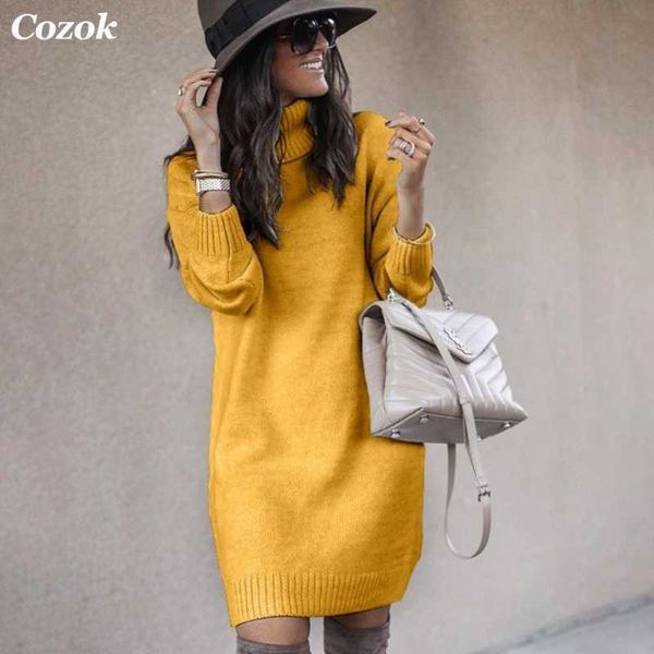 women's knits tees 2021 autumn winter turtleneck long sleeve knit sweater long straight dress korean fashion thick warm tunic pullovers, White
women's knits tees 2021 autumn winter turtleneck long sleeve knit sweater long straight dress korean fashion thick warm tunic pullovers, White
