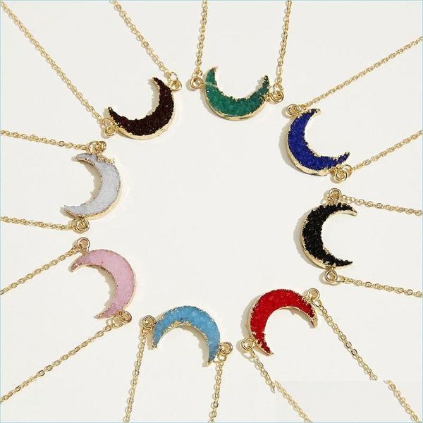 pendant necklaces fashion druzy stone moon necklace with make a wish card resin gold pendant chains for women luxury jewelry gift 16 dh6dh, Silver
pendant necklaces fashion druzy stone moon necklace with make a wish card resin gold pendant chains for women luxury jewelry gift 16 dh6dh, Silver