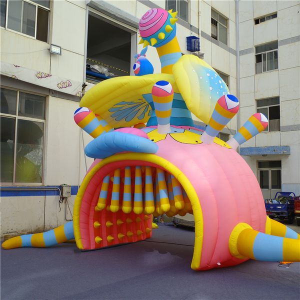 Image of Llluminated Colorful Inflatable Balloon Tent for Christmas Decoration