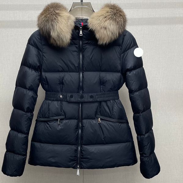 designer women's down jacket embroidered badge winter warmth women puffer coats wool collar winter coat size 1 / 2/3 /4, Black
designer women's down jacket embroidered badge winter warmth women puffer coats wool collar winter coat size 1 / 2/3 /4, Black