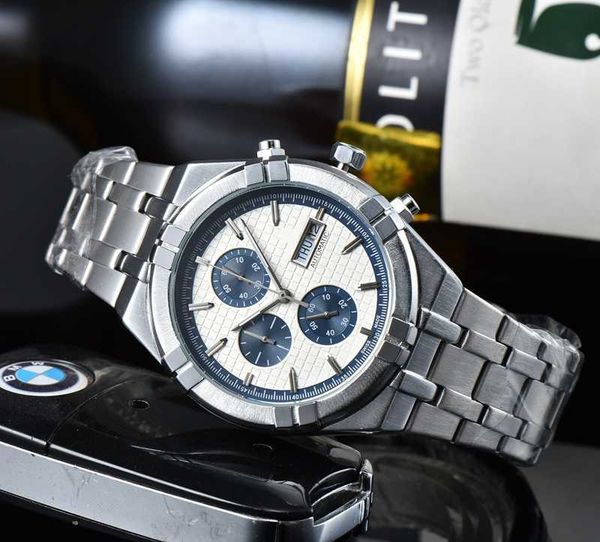 watches luxury six stitches series all dials work quartz watch brand leather steel belt clock chronograph, Slivery;black
watches luxury six stitches series all dials work quartz watch brand leather steel belt clock chronograph, Slivery;black