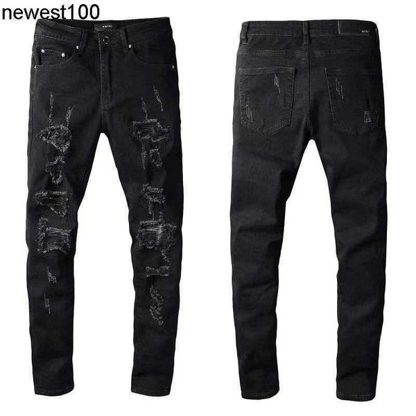 men's jeans amirs black designer jeans men's scraped hole patch beggar pants elastic slim leggings, Blue
men's jeans amirs black designer jeans men's scraped hole patch beggar pants elastic slim leggings, Blue