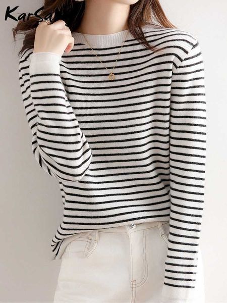 women's knits tees korean fashion striped sweater women knitted autumn pullovers 2022 casual pulls striped pullover white sweaters for
women's knits tees korean fashion striped sweater women knitted autumn pullovers 2022 casual pulls striped pullover white sweaters for