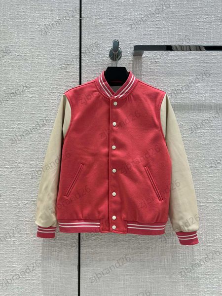 brand womens coats spell leather woolen baseball jackets back logo embroidery contrast color buttons outerwear sports casual jacket, Black;brown
brand womens coats spell leather woolen baseball jackets back logo embroidery contrast color buttons outerwear sports casual jacket, Black;brown