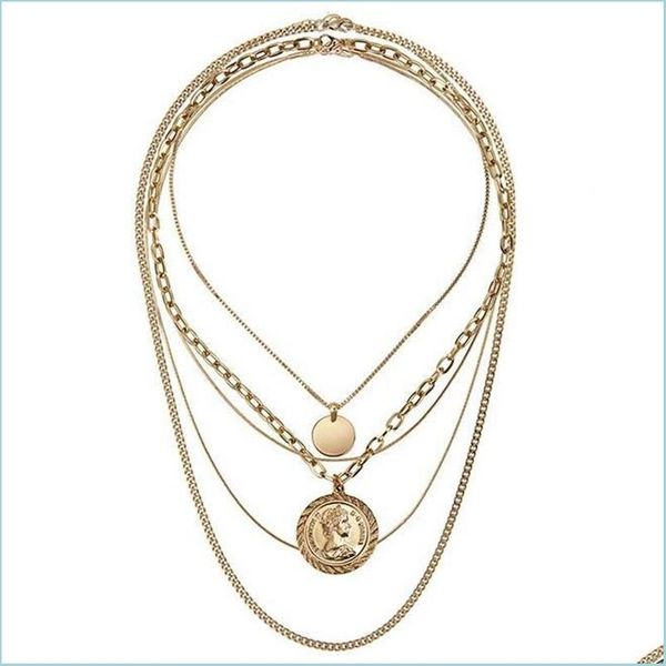 chokers new design mti layers metal human head choker necklace gold coin circle pendant necklaces vintage chains drop delivery 2022 dhhr3, Golden;silver
chokers new design mti layers metal human head choker necklace gold coin circle pendant necklaces vintage chains drop delivery 2022 dhhr3, Golden;silver