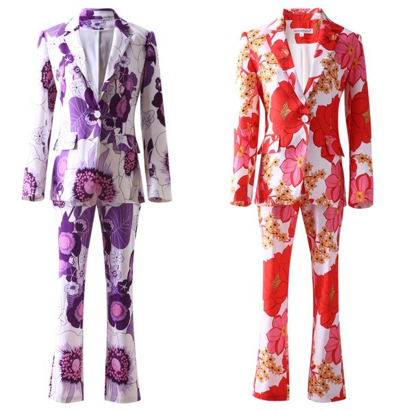 high-quality office lady classic suits flower pattern one-button cotton blend blazer and pants, White;black
high-quality office lady classic suits flower pattern one-button cotton blend blazer and pants, White;black